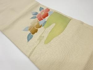 リサイクル　椿模様織出し名古屋帯